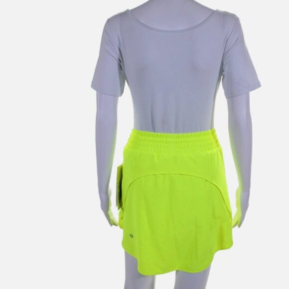 Lululemon High-Rise Skirt w/ built-in Shorts Neon Yellow size 4 NWOT - Picture 11 of 15